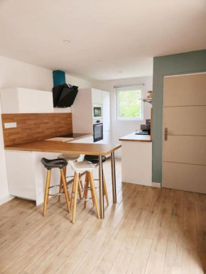 Petite villa en bois avec piscine